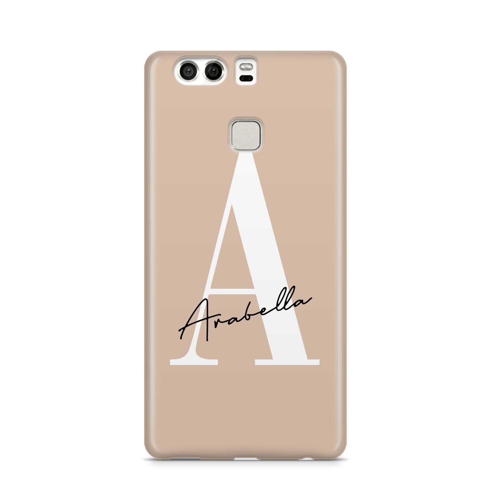 Personalised Nude Colour Initial Huawei P9 Case