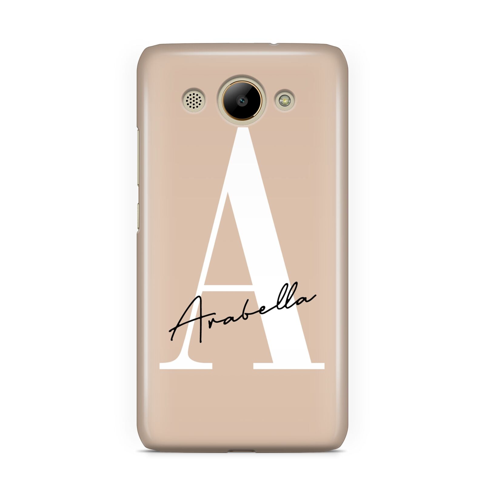 Personalised Nude Colour Initial Huawei Y3 2017