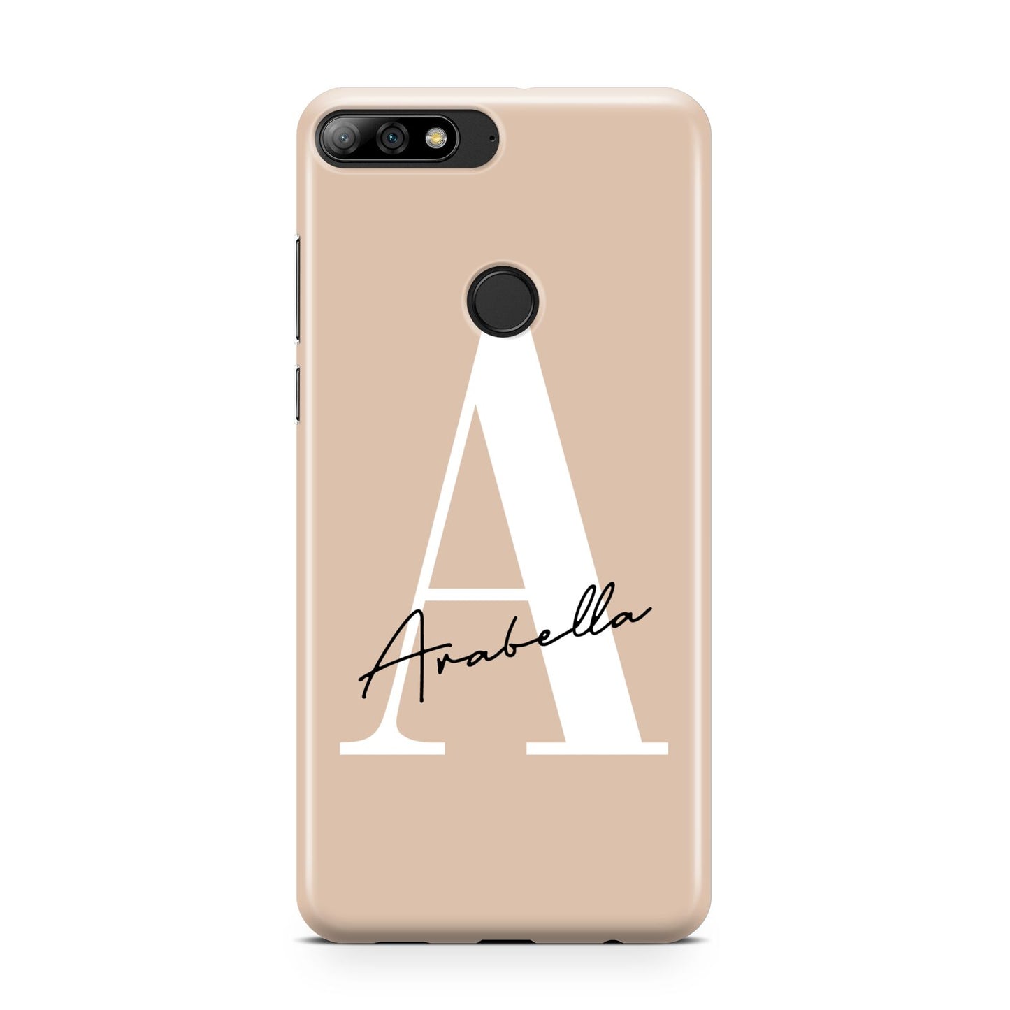 Personalised Nude Colour Initial Huawei Y7 2018