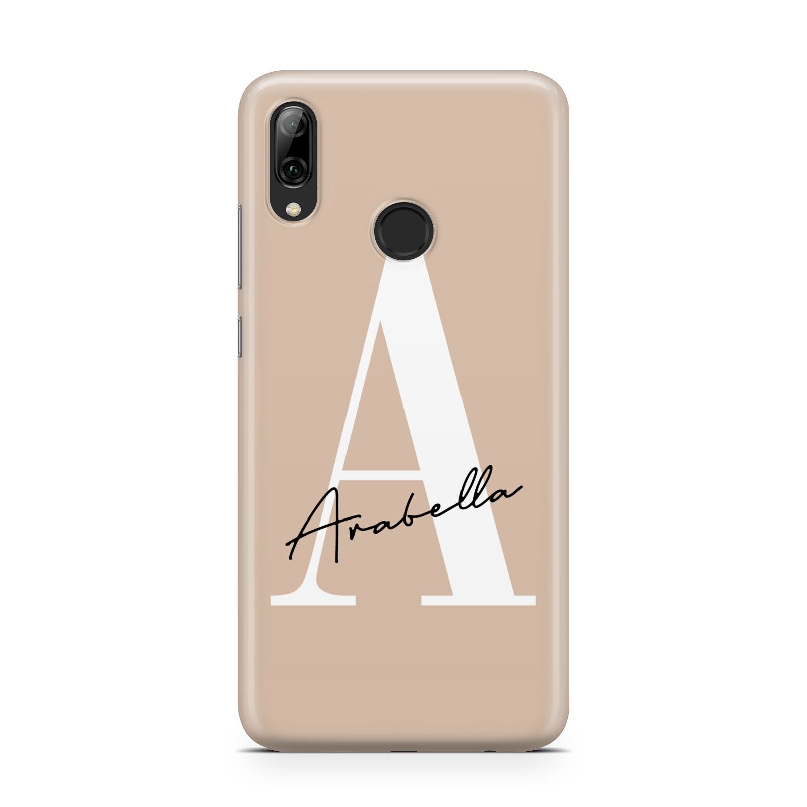 Personalised Nude Colour Initial Huawei Y7 2019