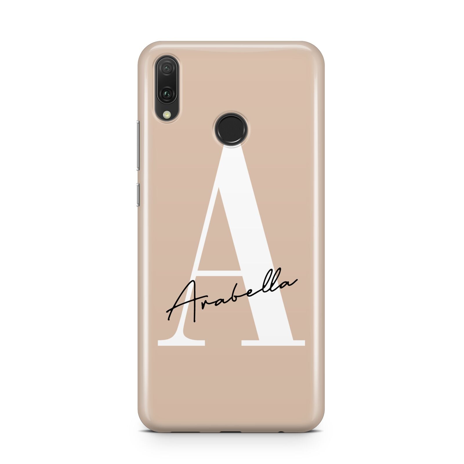 Personalised Nude Colour Initial Huawei Y9 2019