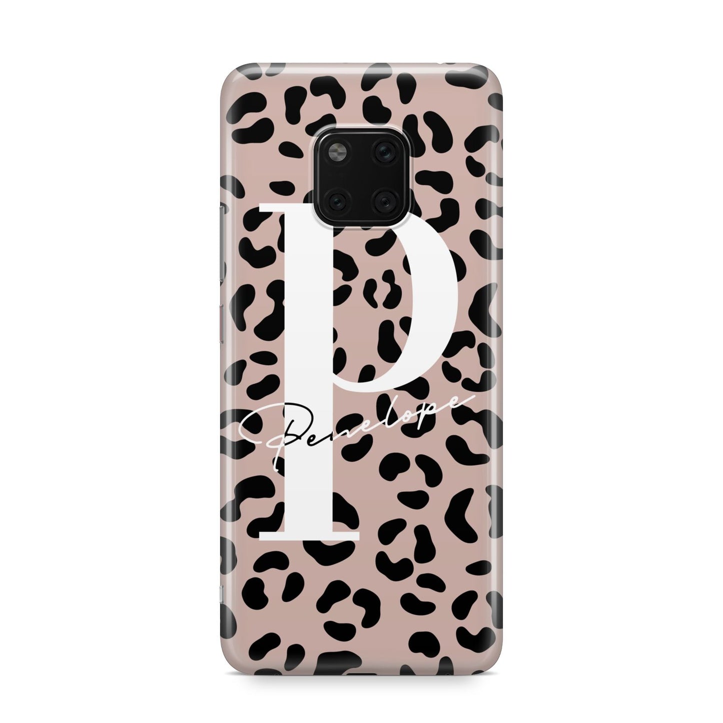 Personalised Nude Colour Leopard Print Huawei Mate 20 Pro Phone Case