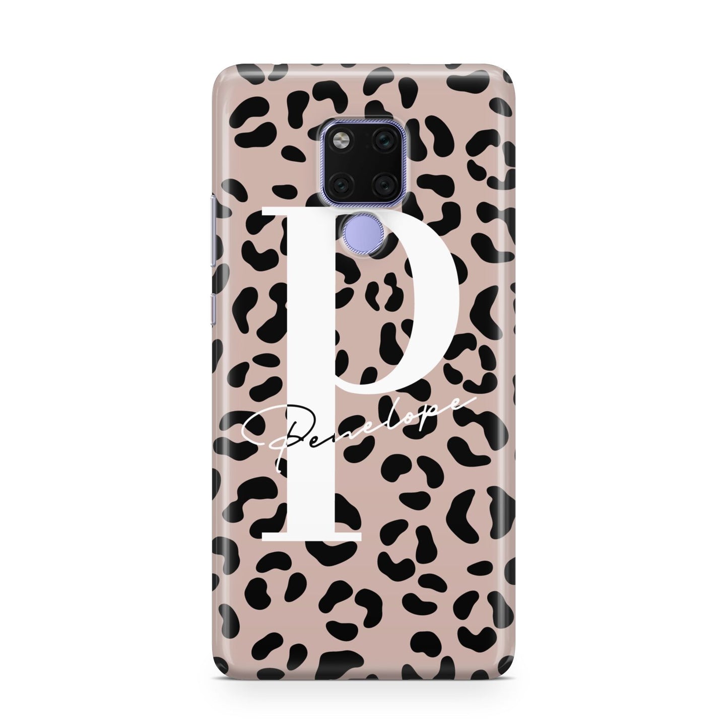 Personalised Nude Colour Leopard Print Huawei Mate 20X Phone Case