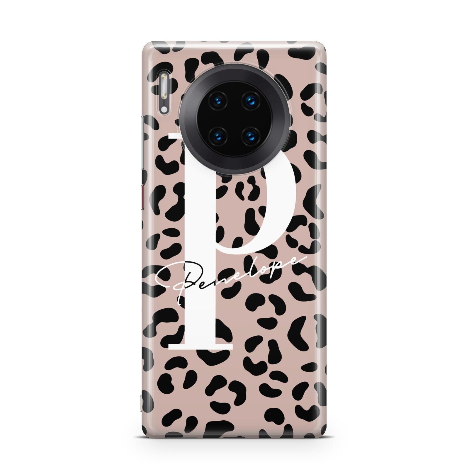 Personalised Nude Colour Leopard Print Huawei Mate 30 Pro Phone Case