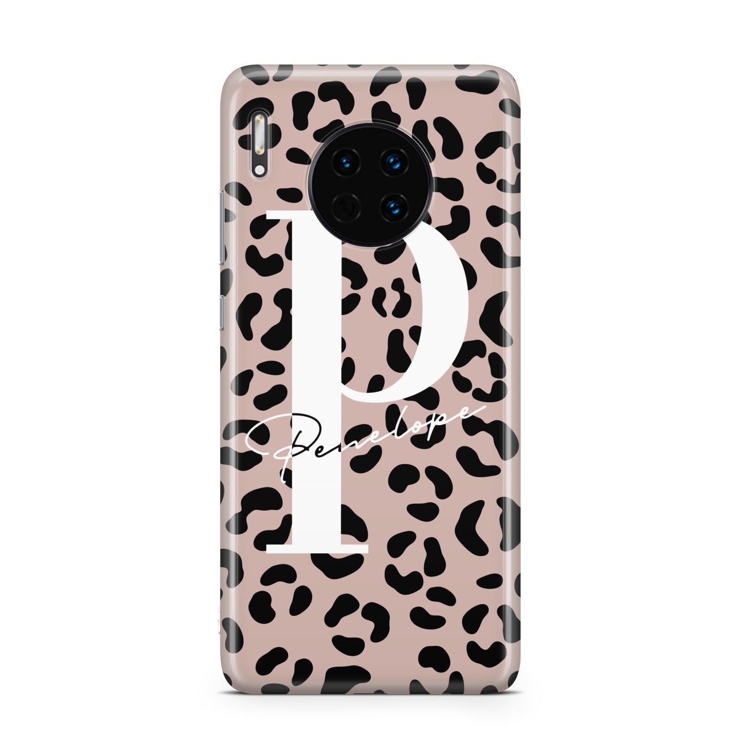 Personalised Nude Colour Leopard Print Huawei Mate 30