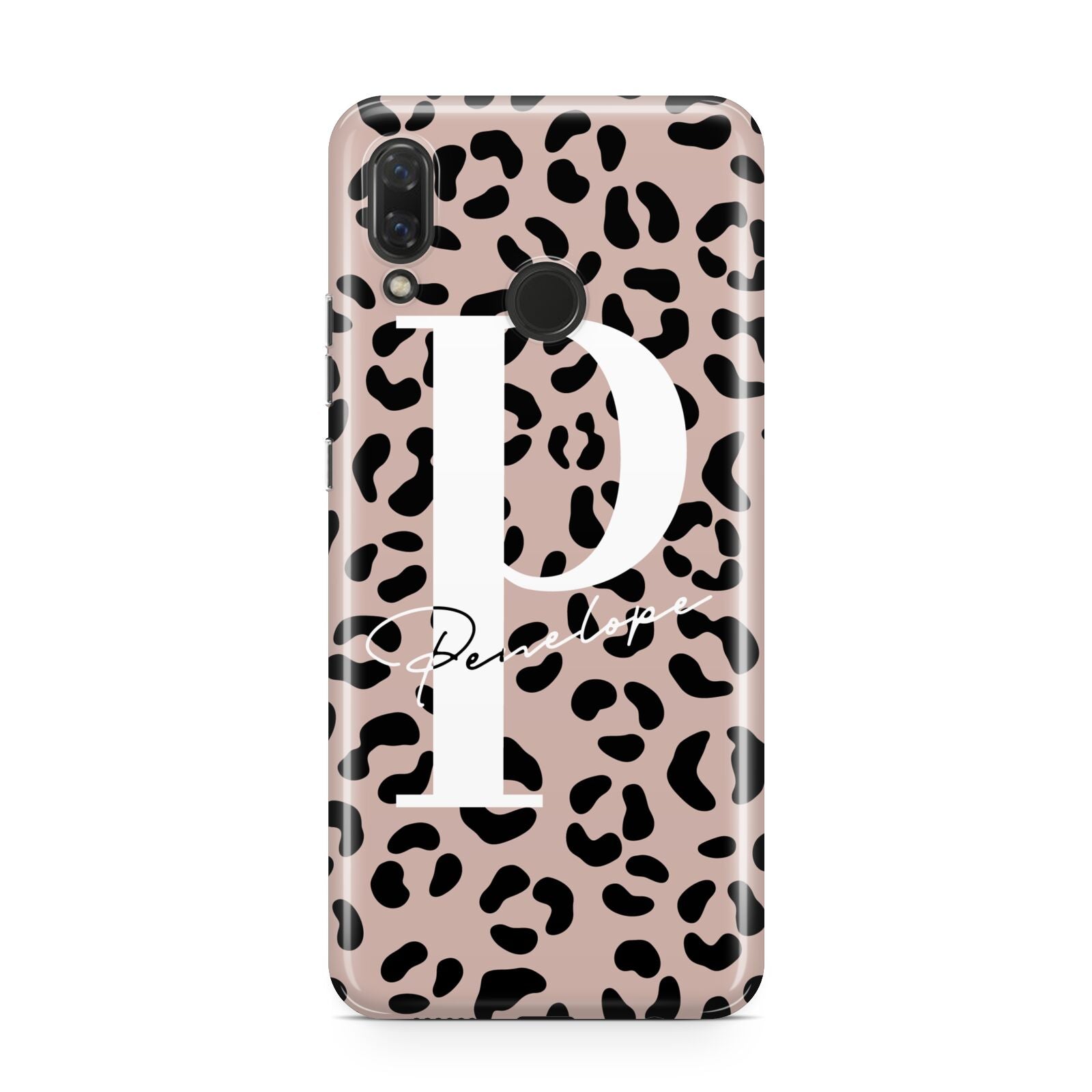 Personalised Nude Colour Leopard Print Huawei Nova 3 Phone Case