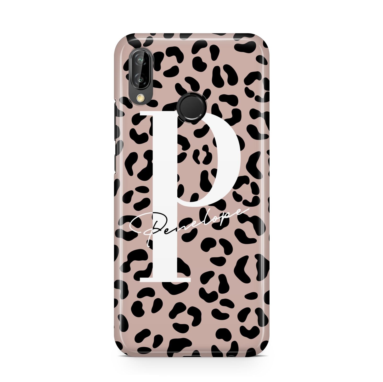 Personalised Nude Colour Leopard Print Huawei P20 Lite Phone Case