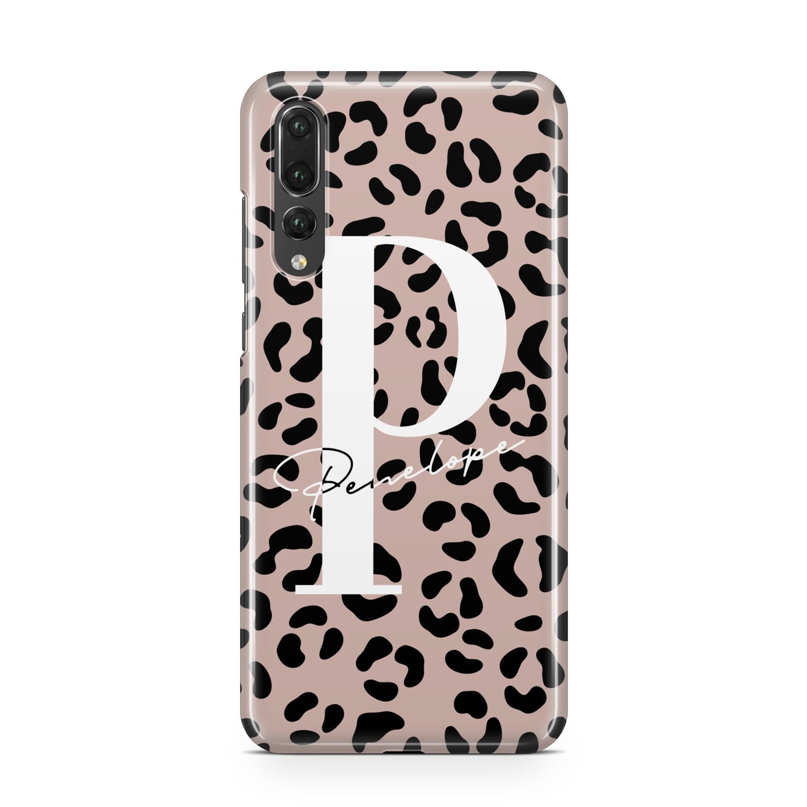 Personalised Nude Colour Leopard Print Huawei P20 Pro Phone Case