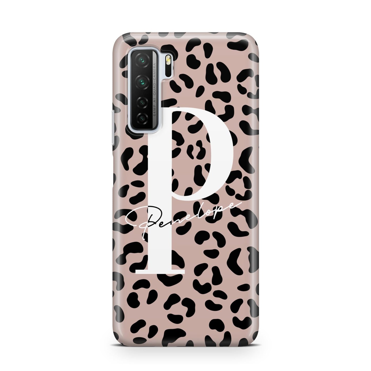 Personalised Nude Colour Leopard Print Huawei P40 Lite 5G Phone Case