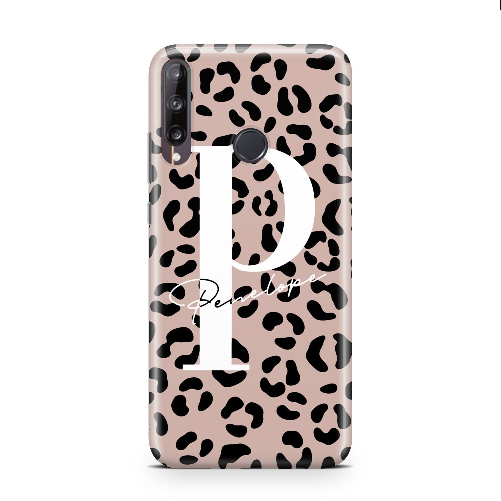 Personalised Nude Colour Leopard Print Huawei P40 Lite E Phone Case