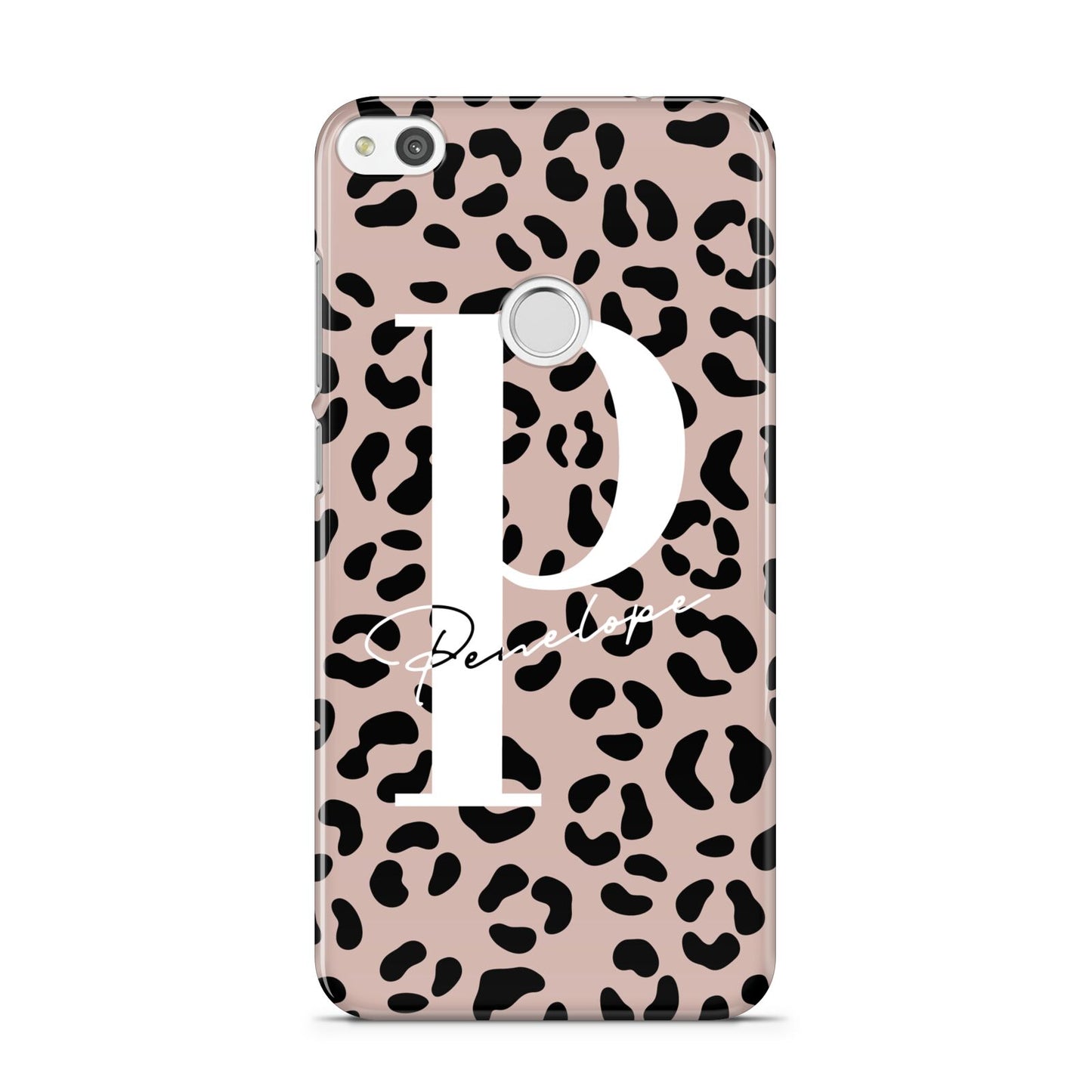 Personalised Nude Colour Leopard Print Huawei P8 Lite Case