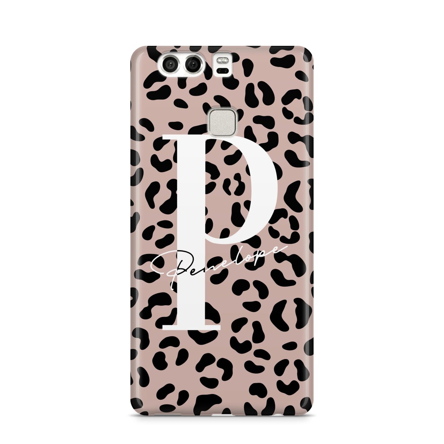 Personalised Nude Colour Leopard Print Huawei P9 Case