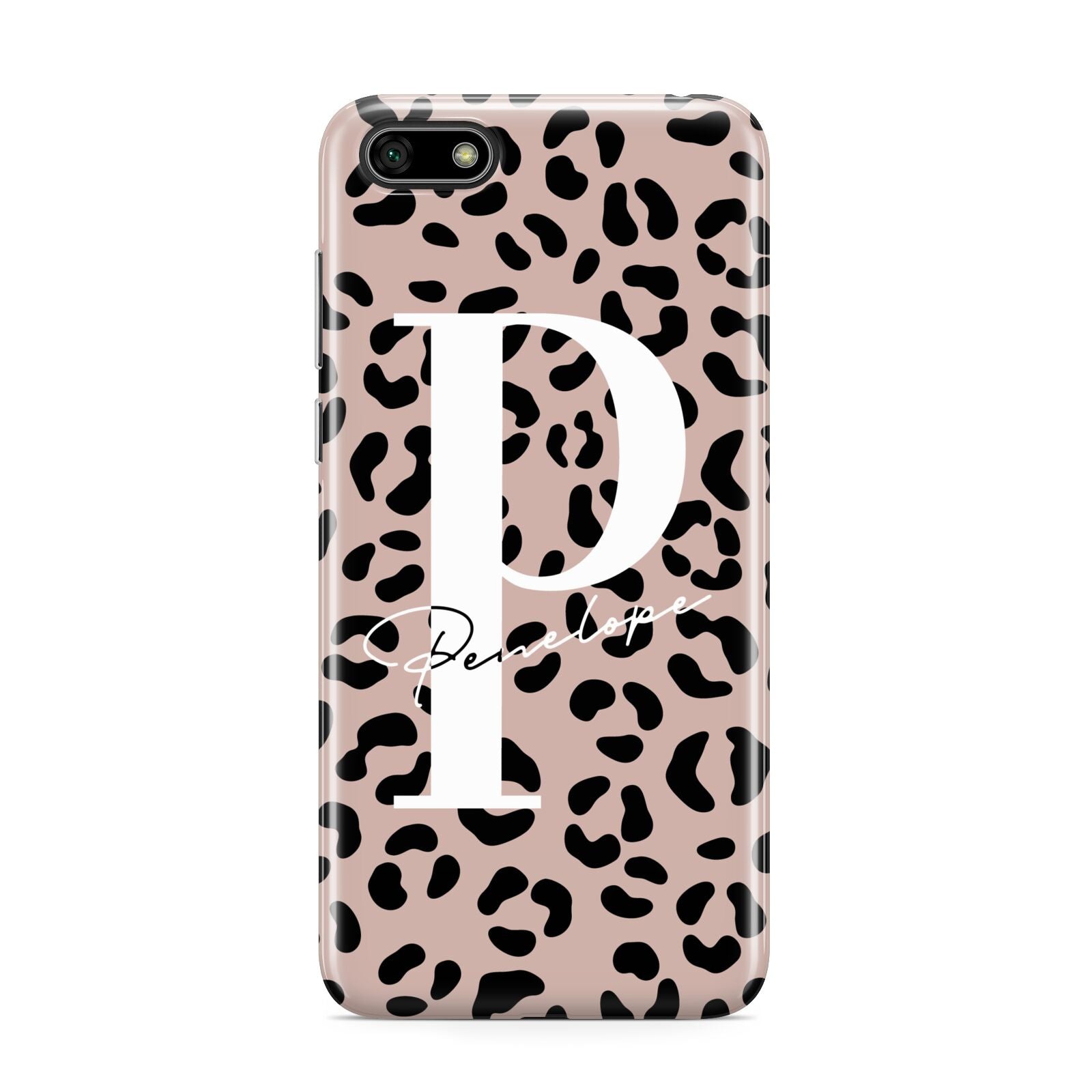 Personalised Nude Colour Leopard Print Huawei Y5 Prime 2018 Phone Case