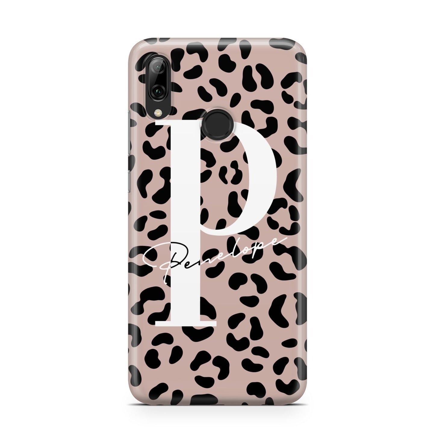 Personalised Nude Colour Leopard Print Huawei Y7 2019