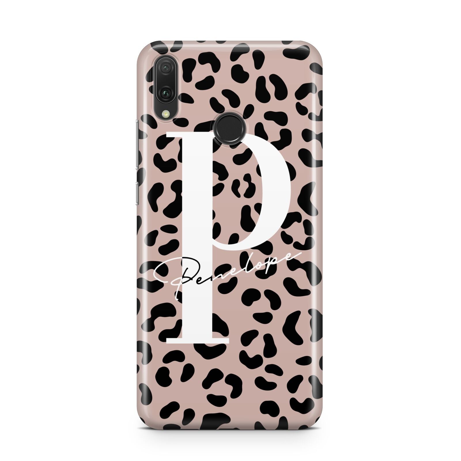 Personalised Nude Colour Leopard Print Huawei Y9 2019