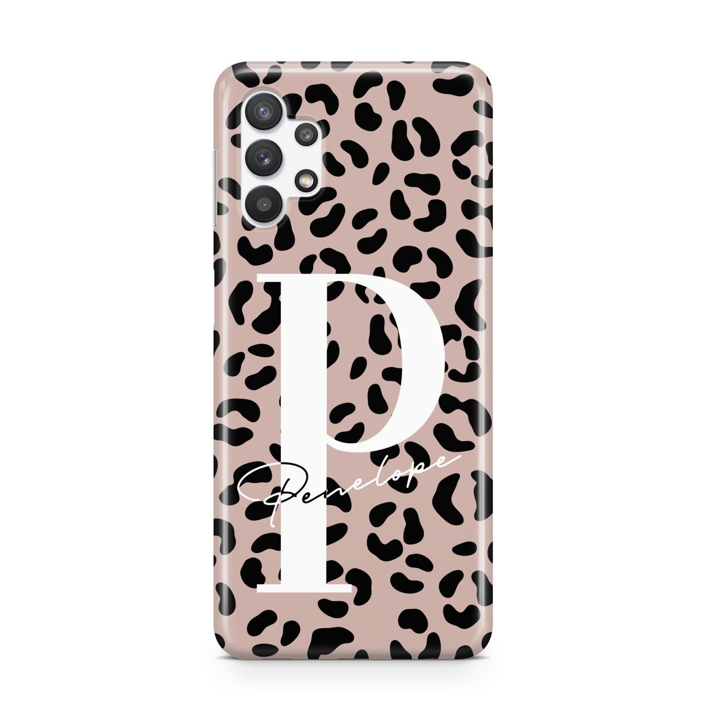 Personalised Nude Colour Leopard Print Samsung A32 5G Case