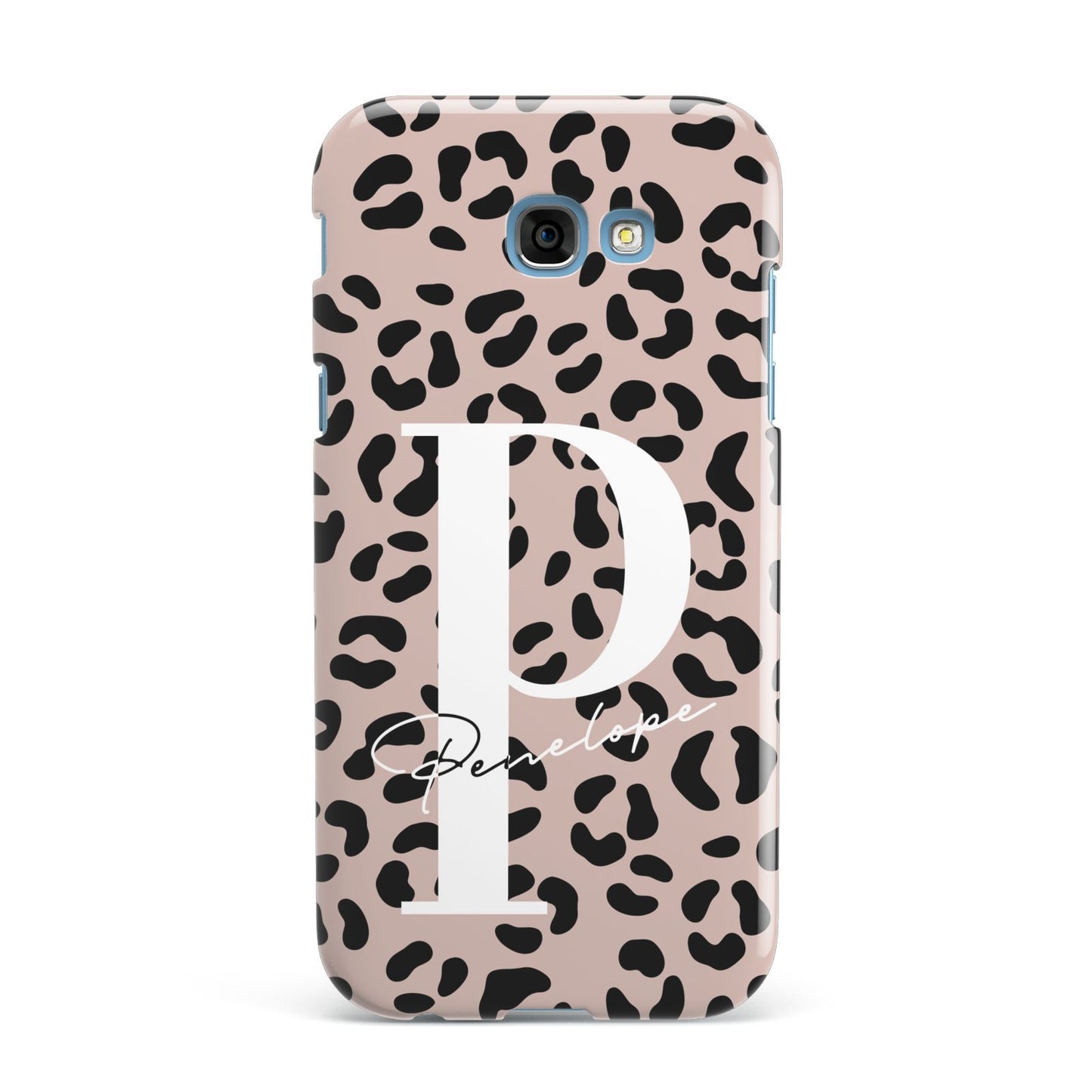 Personalised Nude Colour Leopard Print Samsung Galaxy A7 2017 Case