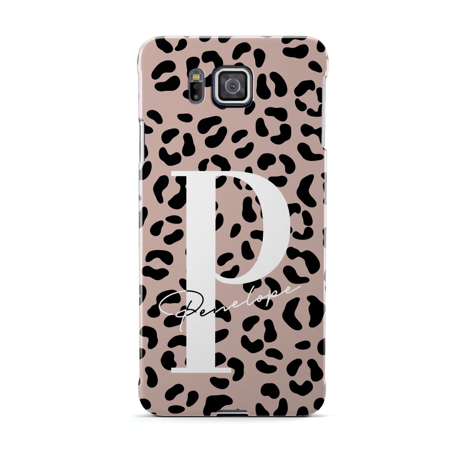 Personalised Nude Colour Leopard Print Samsung Galaxy Alpha Case