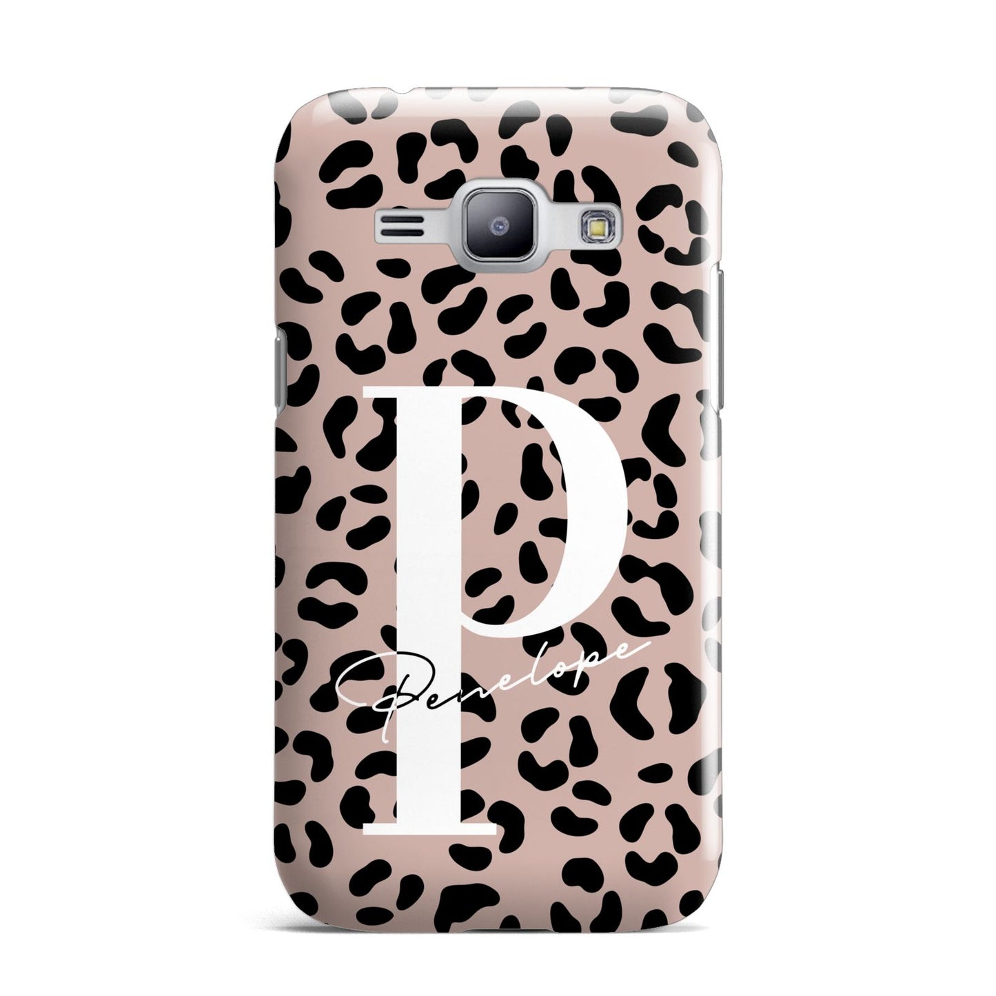 Personalised Nude Colour Leopard Print Samsung Galaxy J1 2015 Case