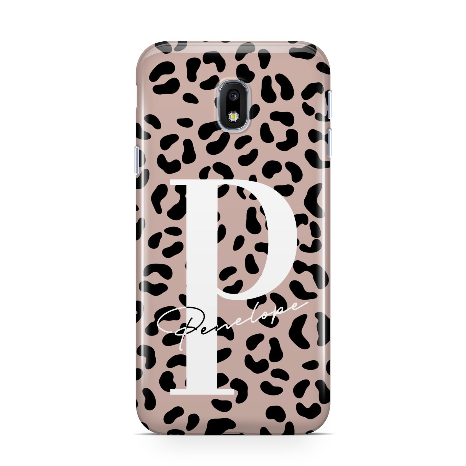 Personalised Nude Colour Leopard Print Samsung Galaxy J3 2017 Case