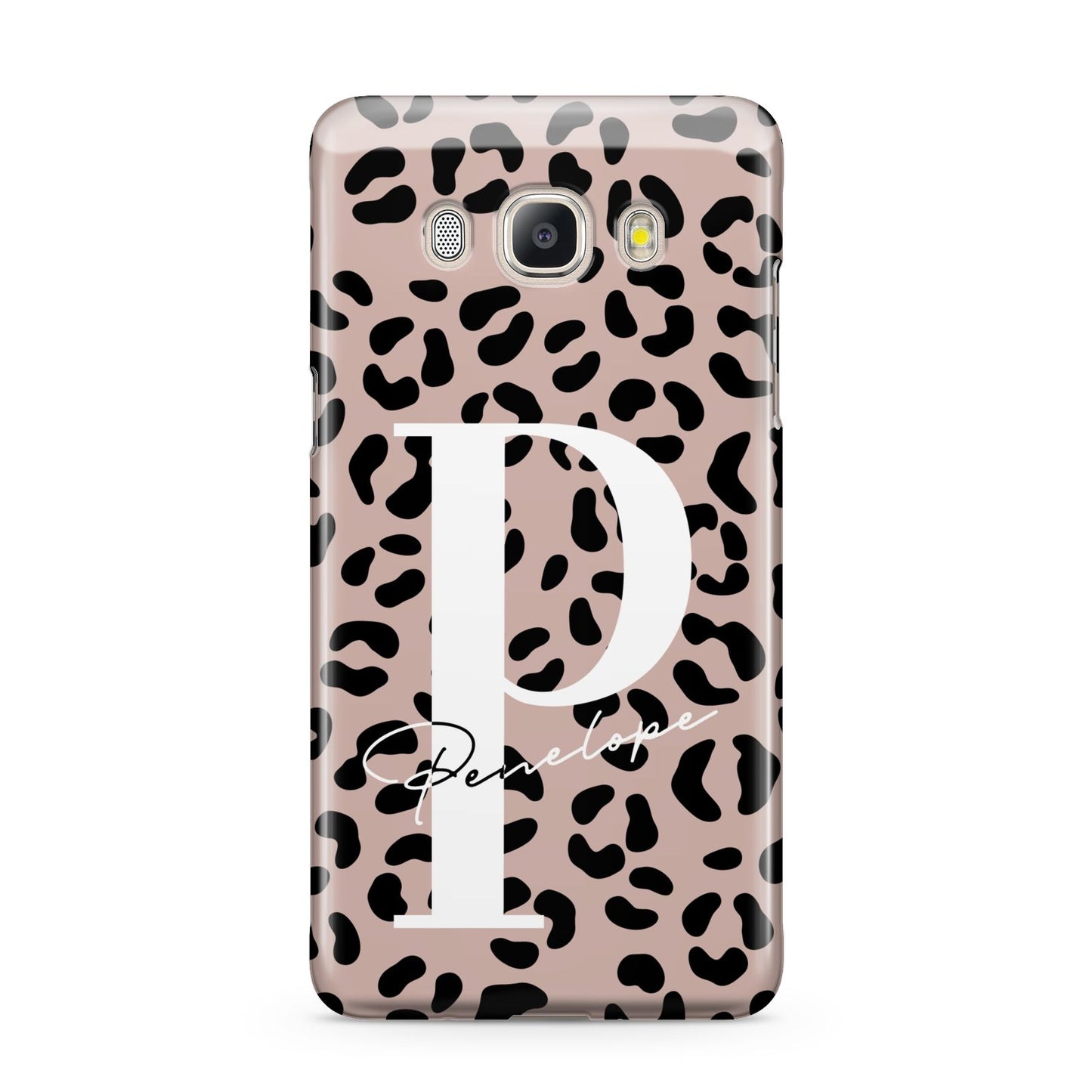 Personalised Nude Colour Leopard Print Samsung Galaxy J5 2016 Case