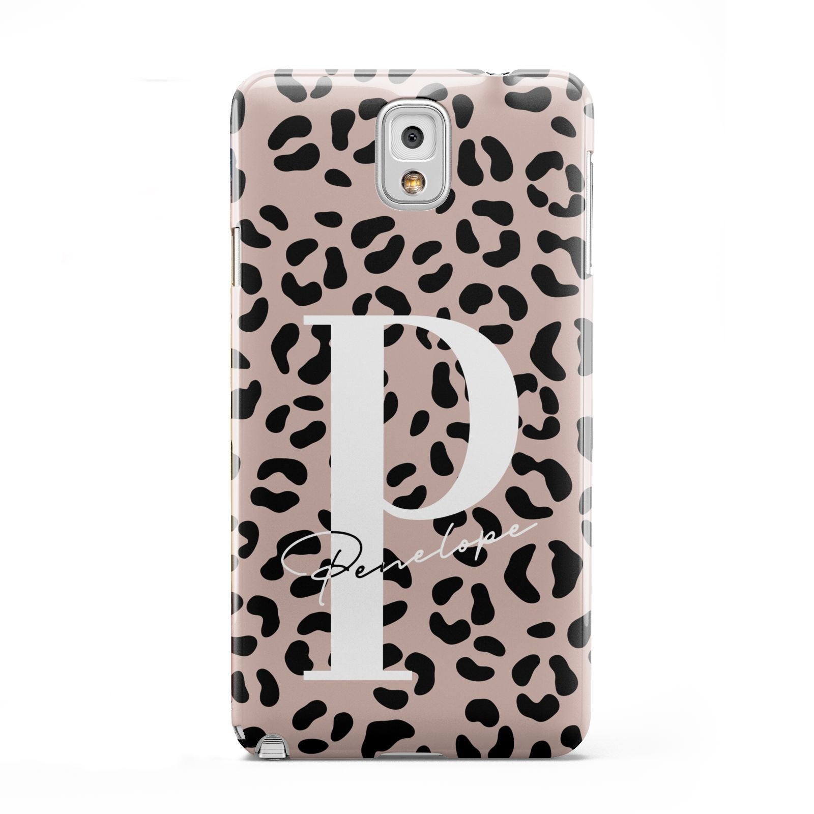 Personalised Nude Colour Leopard Print Samsung Galaxy Note 3 Case