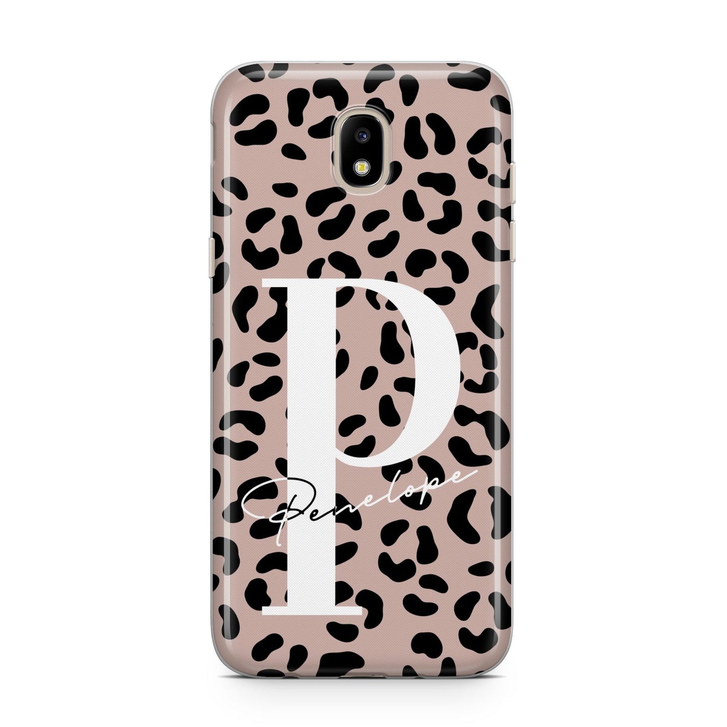 Personalised Nude Colour Leopard Print Samsung J5 2017 Case