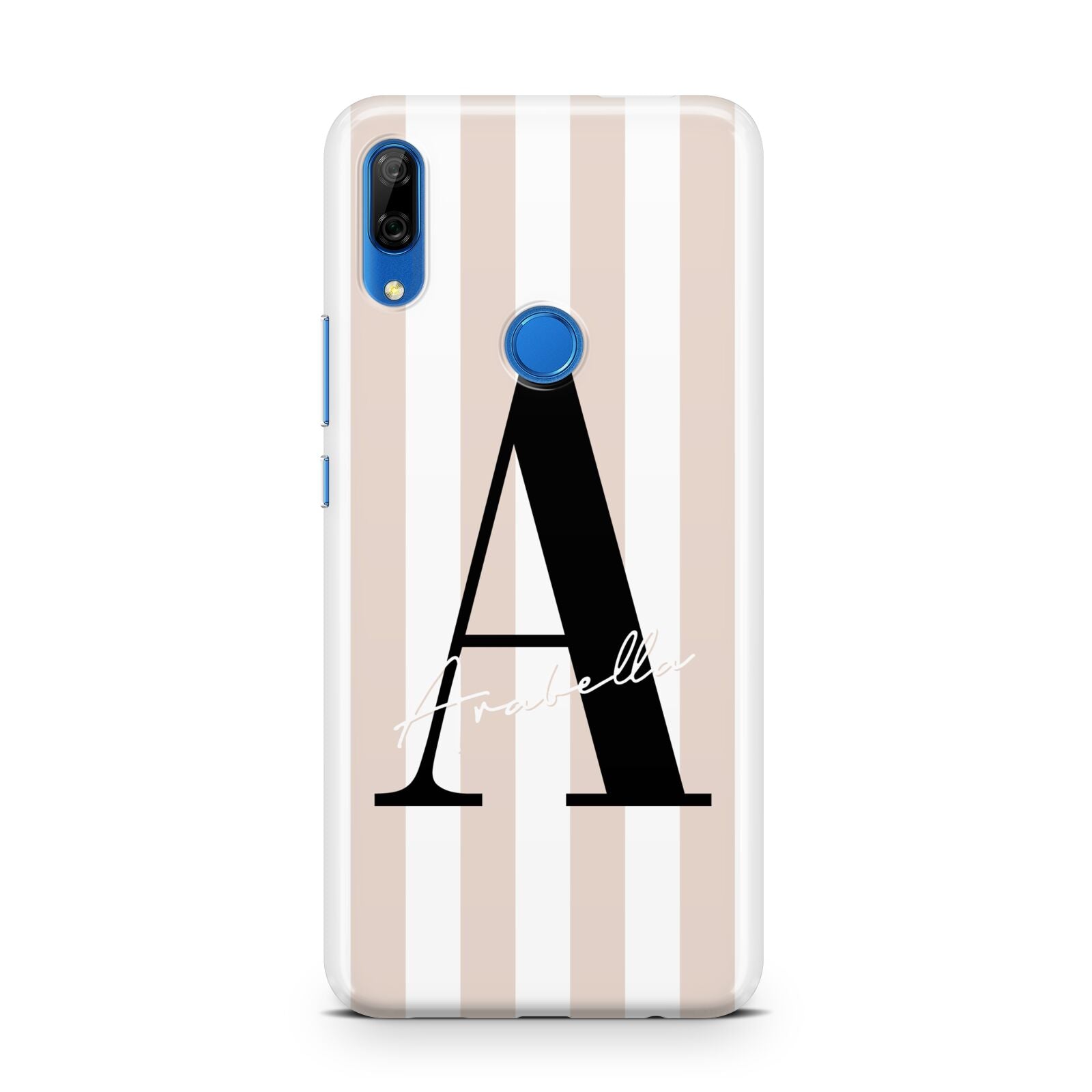 Personalised Nude Colour White Striped Huawei P Smart Z