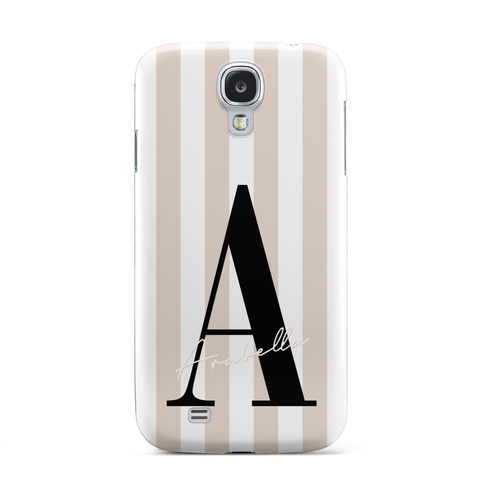 Personalised Nude Colour White Striped Samsung Galaxy S4 Case