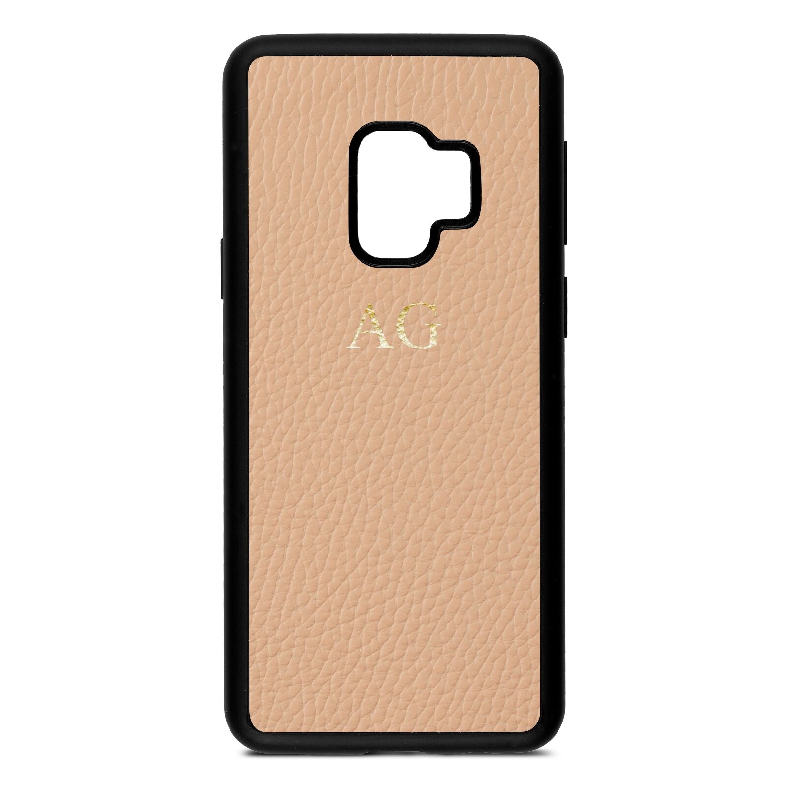 Personalised Nude Pebble Leather Samsung S9 Case