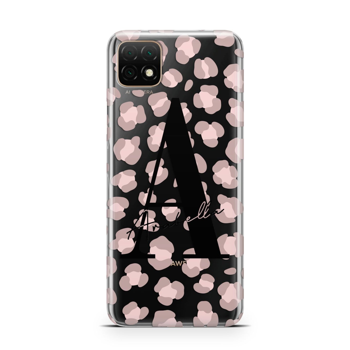 Personalised Nude Pink Leopard Huawei Enjoy 20 Phone Case