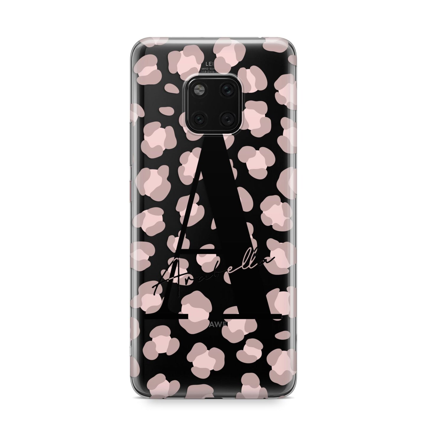 Personalised Nude Pink Leopard Huawei Mate 20 Pro Phone Case