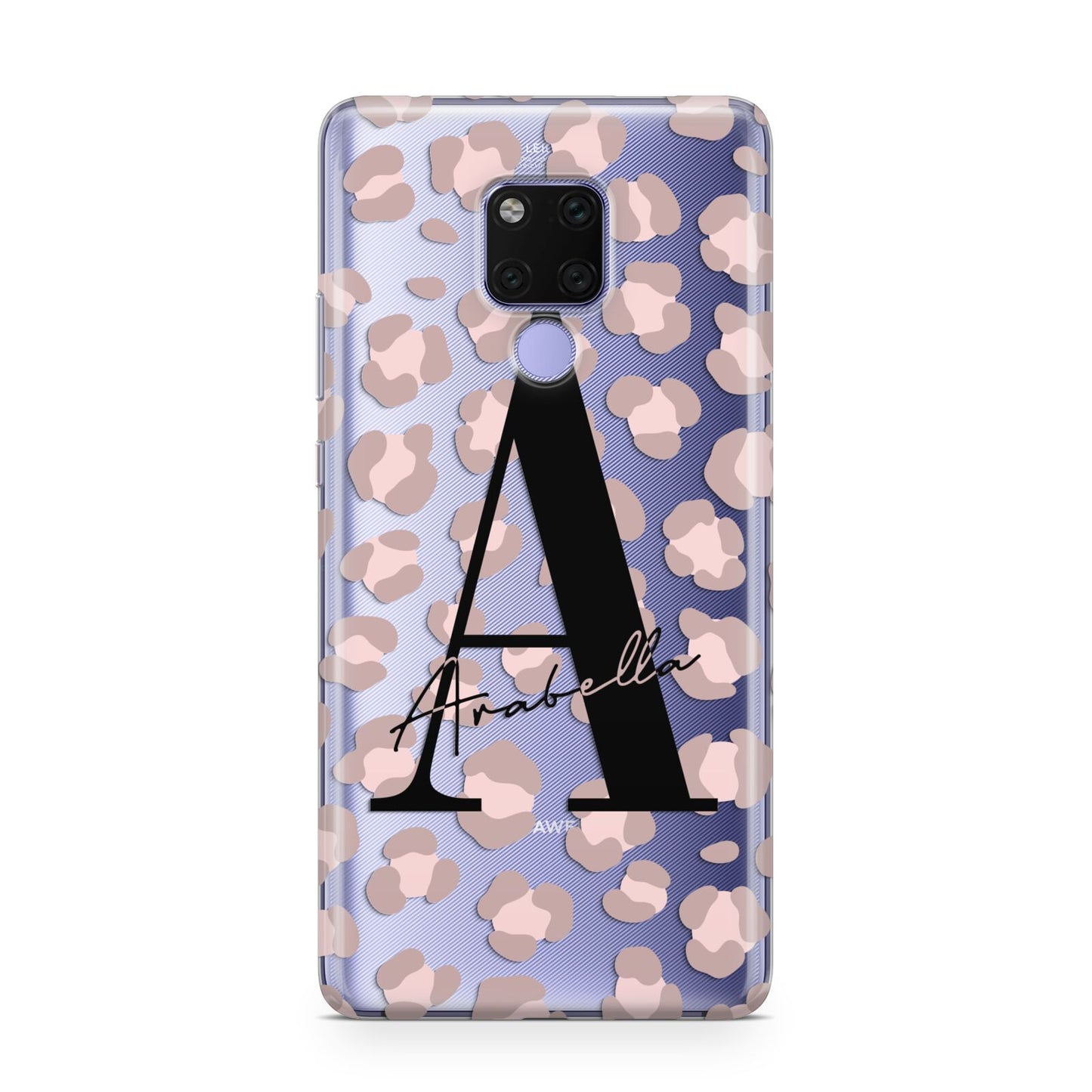 Personalised Nude Pink Leopard Huawei Mate 20X Phone Case