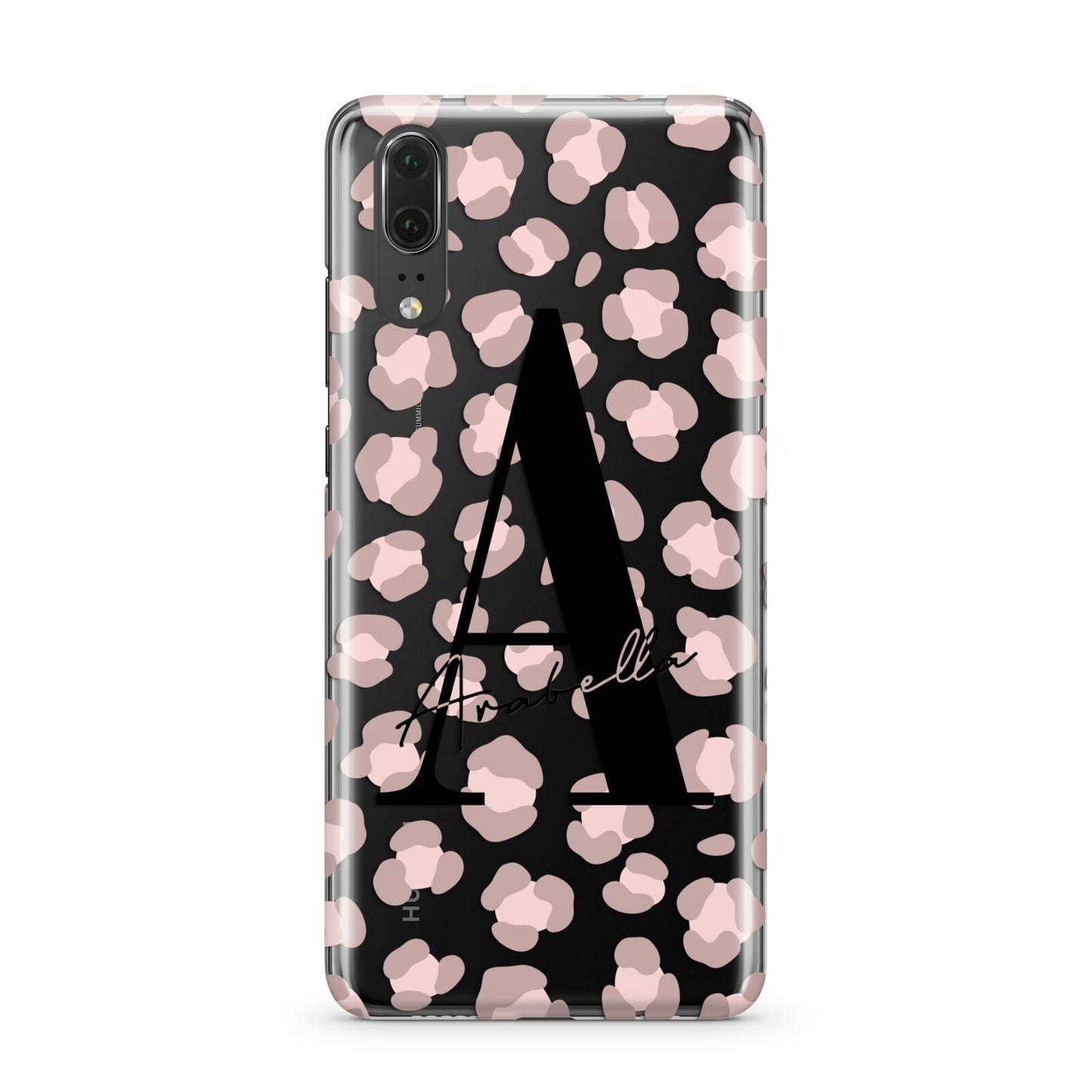 Personalised Nude Pink Leopard Huawei P20 Phone Case