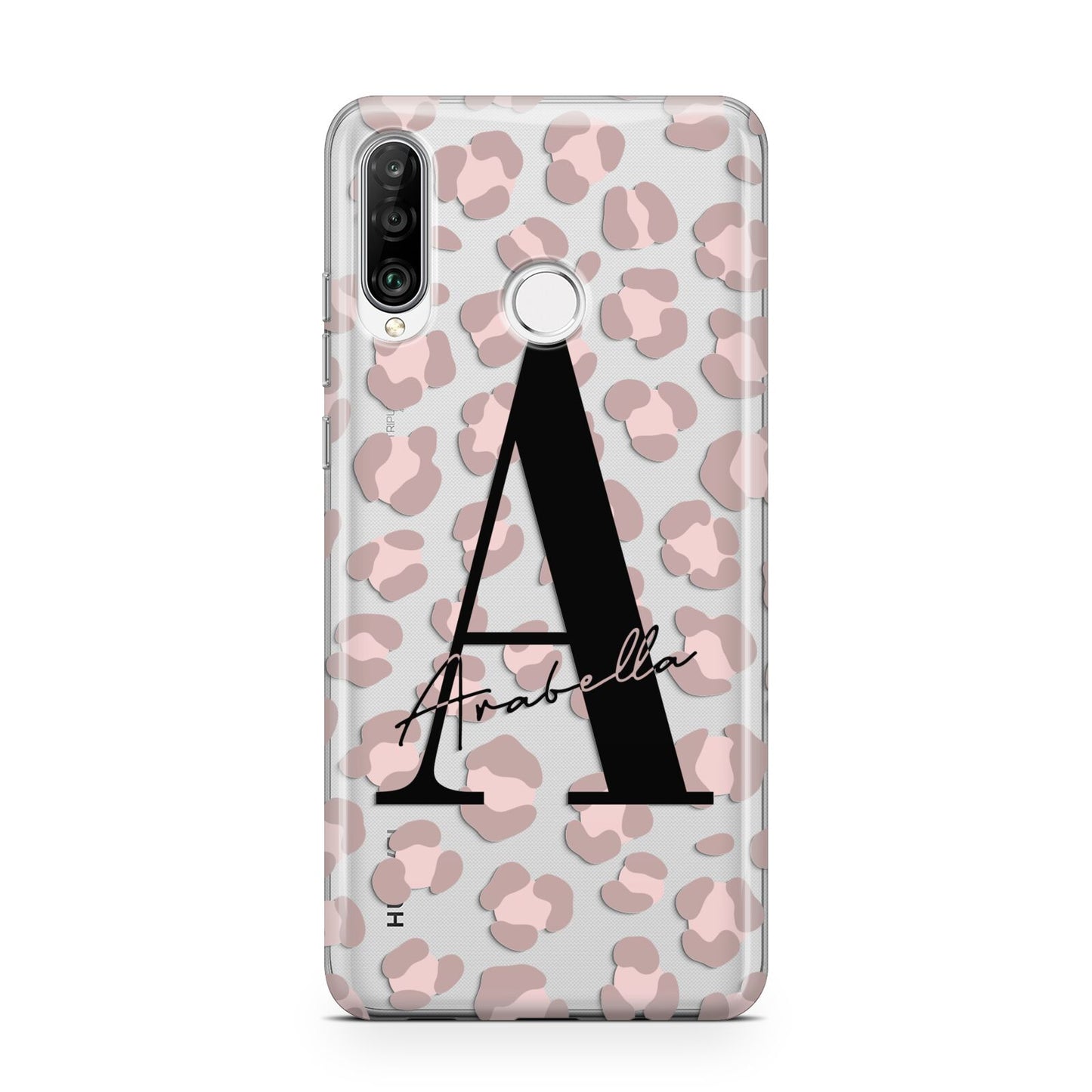 Personalised Nude Pink Leopard Huawei P30 Lite Phone Case