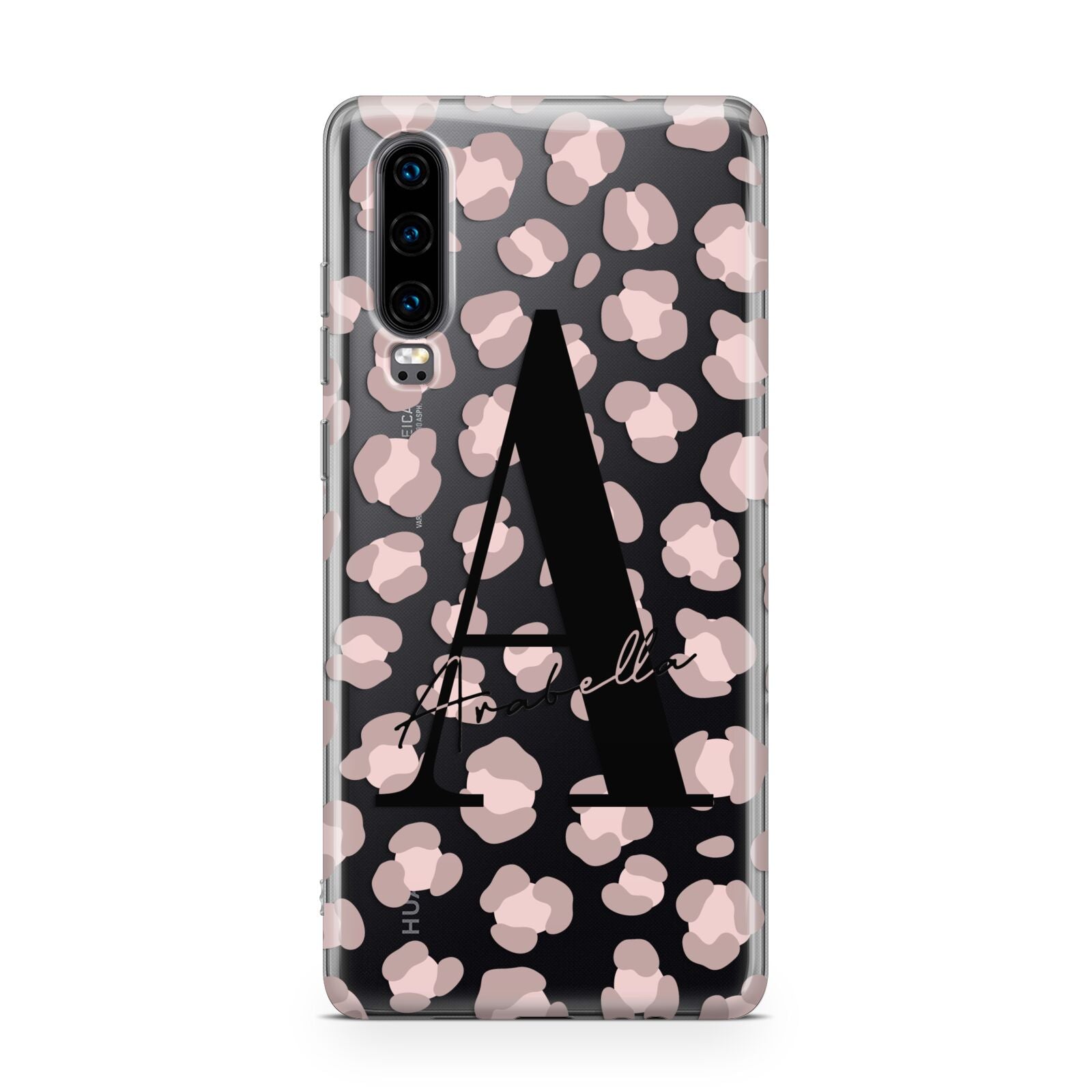 Personalised Nude Pink Leopard Huawei P30 Phone Case