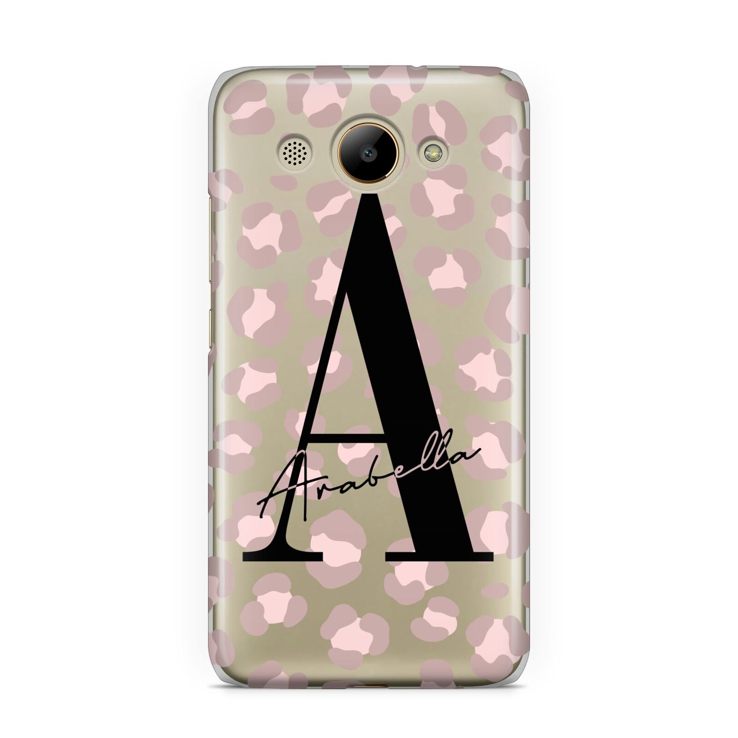 Personalised Nude Pink Leopard Huawei Y3 2017