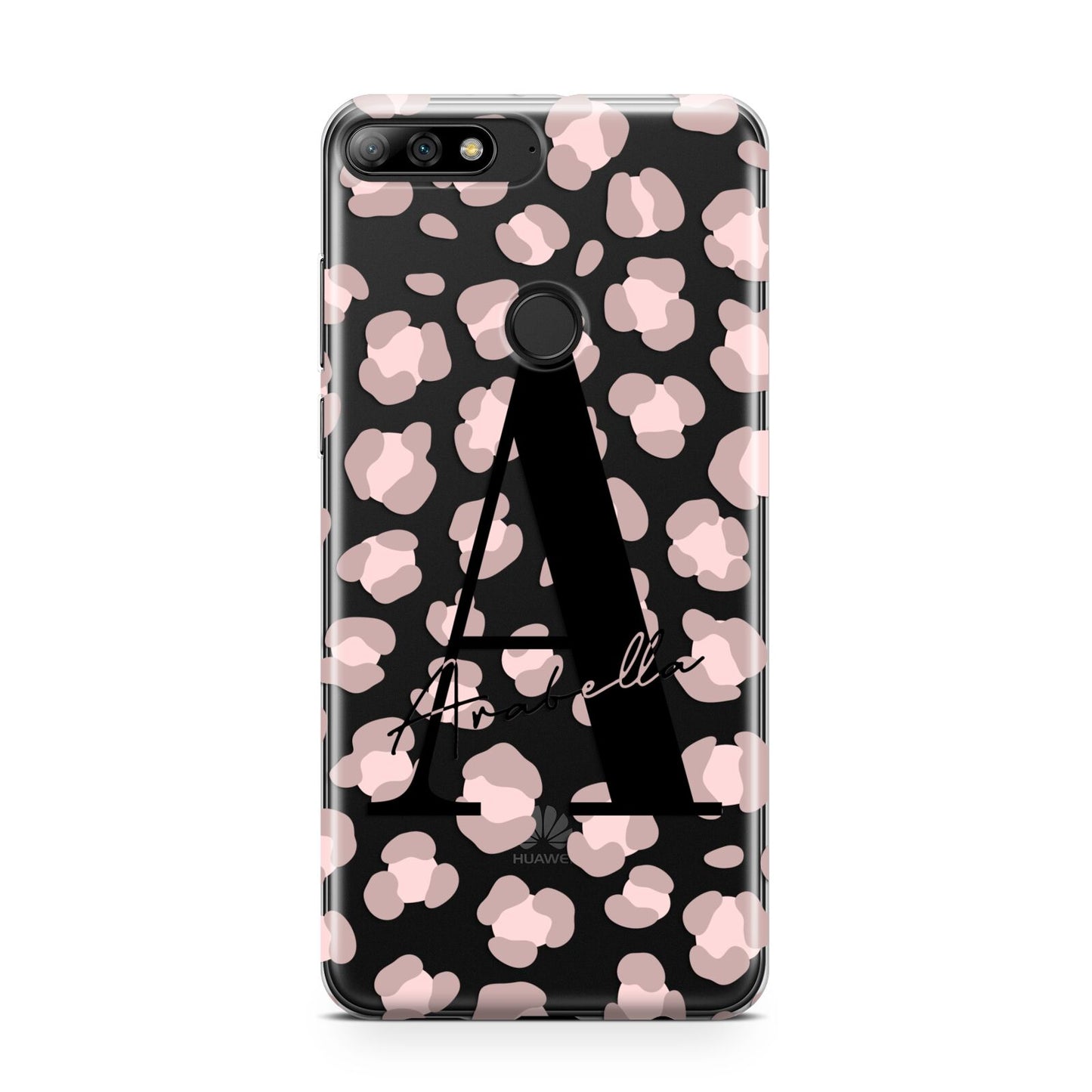 Personalised Nude Pink Leopard Huawei Y7 2018