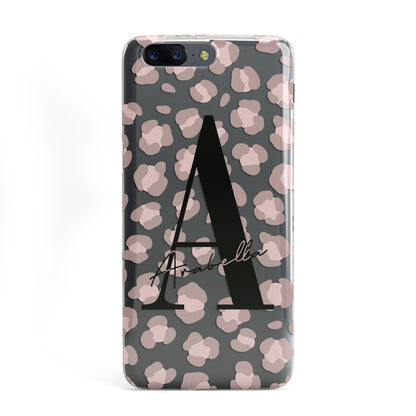 Personalised Nude Pink Leopard OnePlus Case