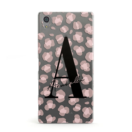 Personalised Nude Pink Leopard Sony Xperia Case