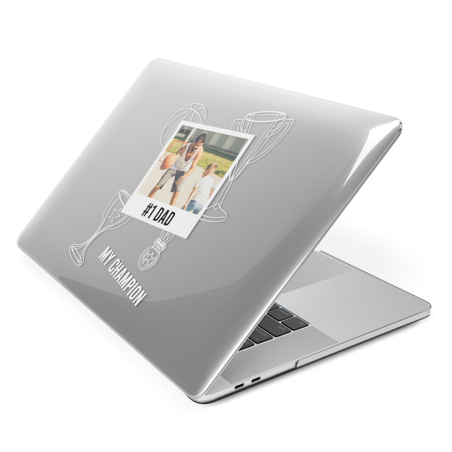 Personalised Number 1 Dad Apple MacBook Case Side View