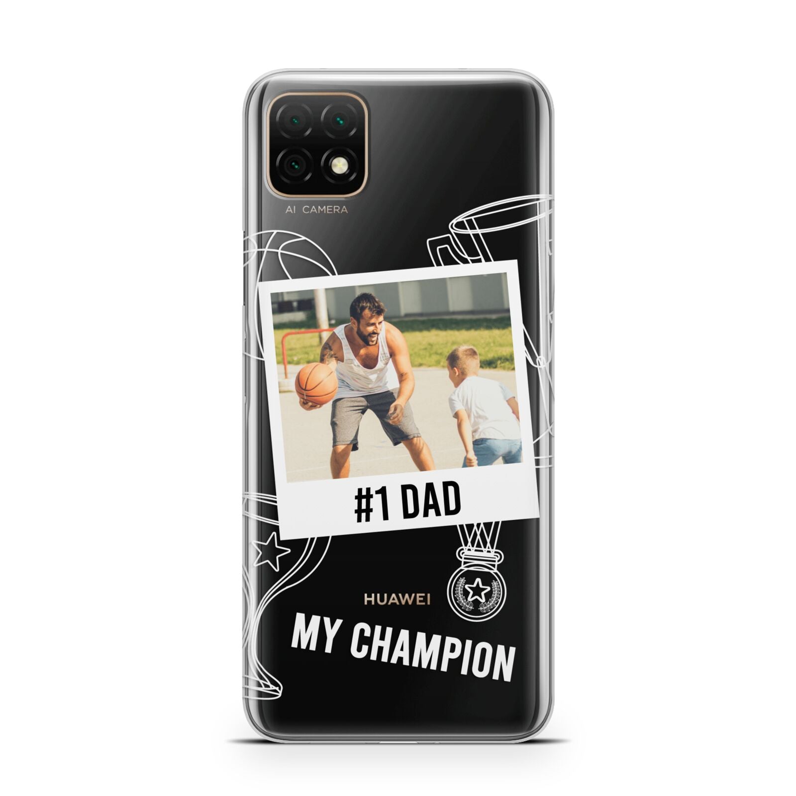 Personalised Number 1 Dad Huawei Enjoy 20 Phone Case