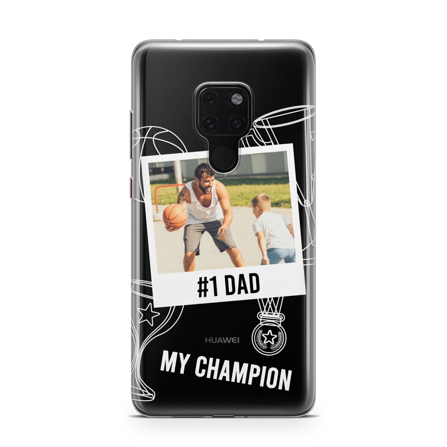 Personalised Number 1 Dad Huawei Mate 20 Phone Case