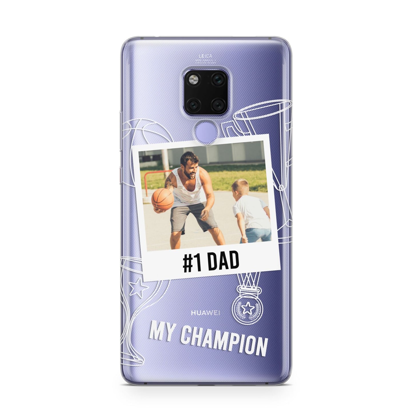 Personalised Number 1 Dad Huawei Mate 20X Phone Case