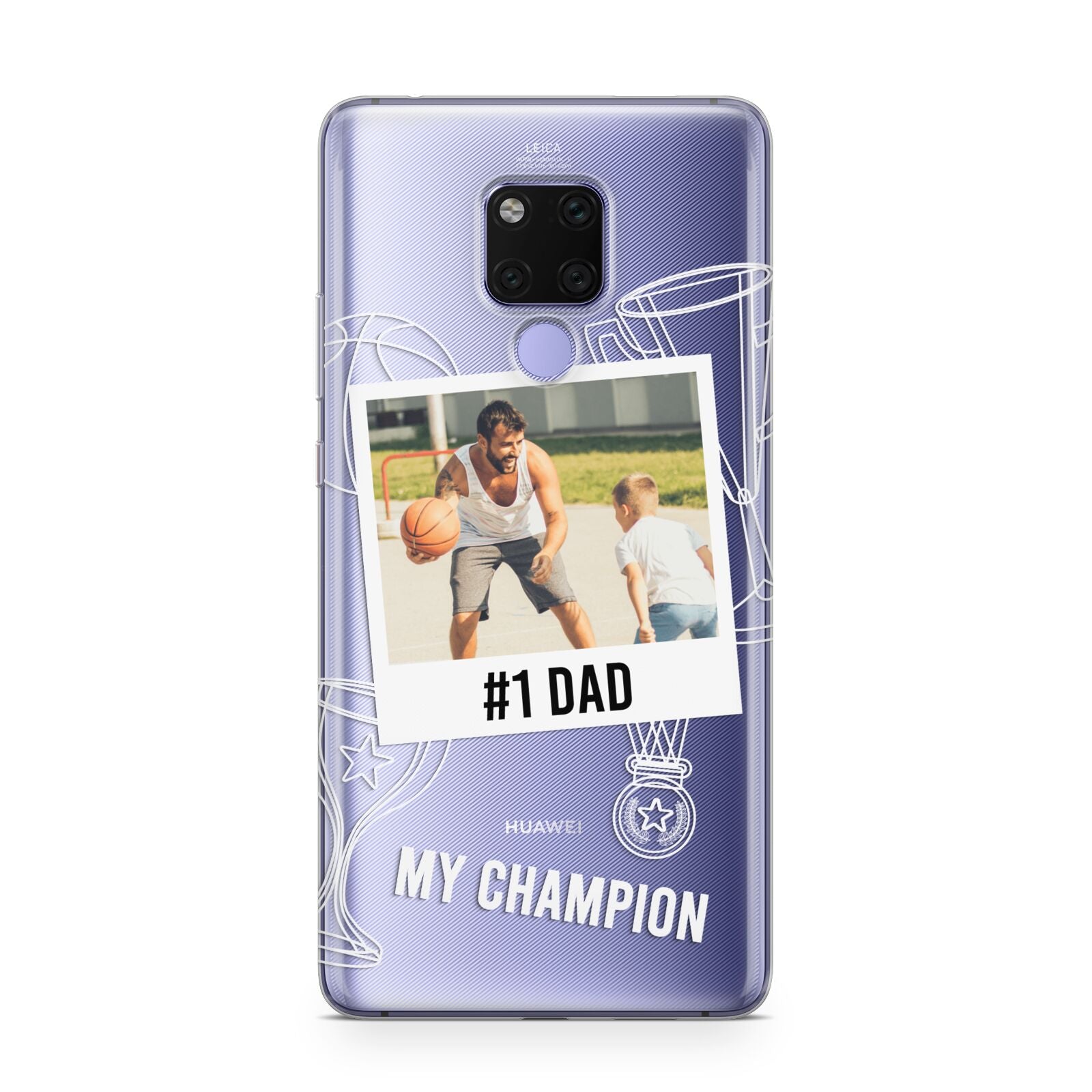 Personalised Number 1 Dad Huawei Mate 20X Phone Case