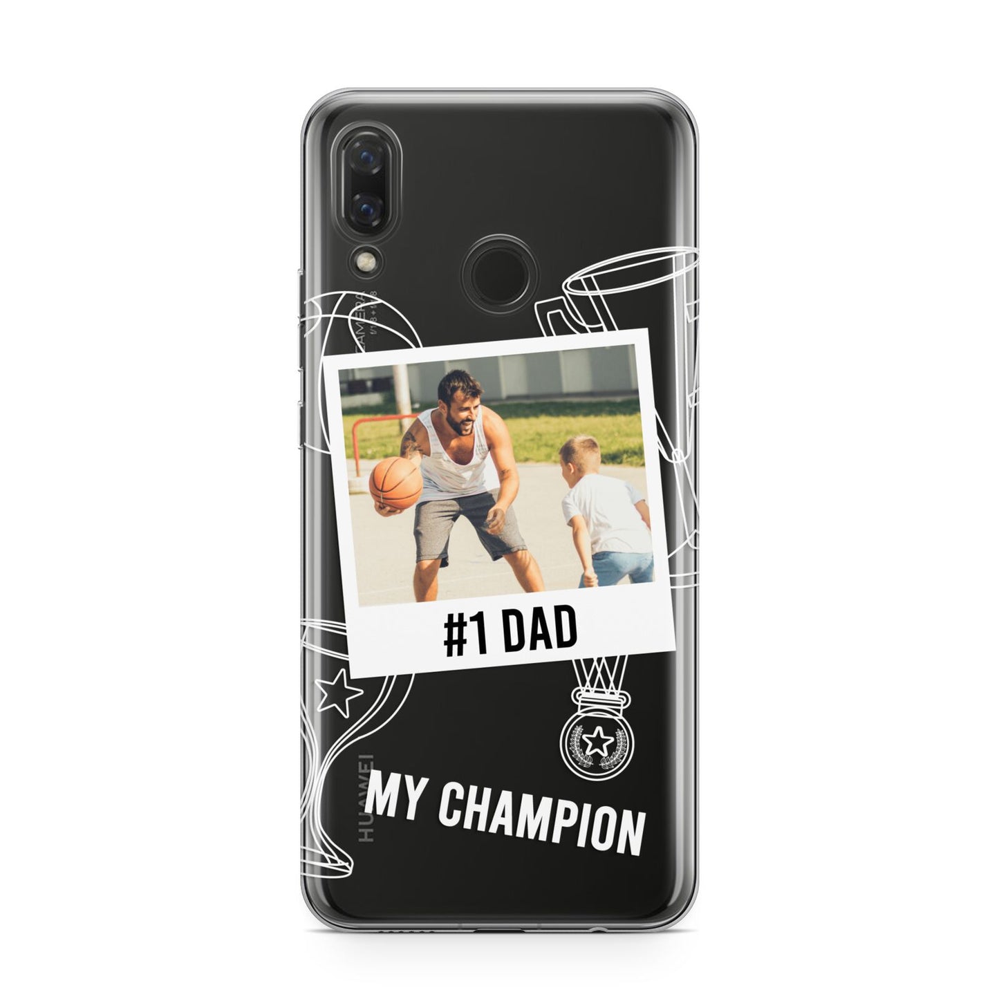 Personalised Number 1 Dad Huawei Nova 3 Phone Case