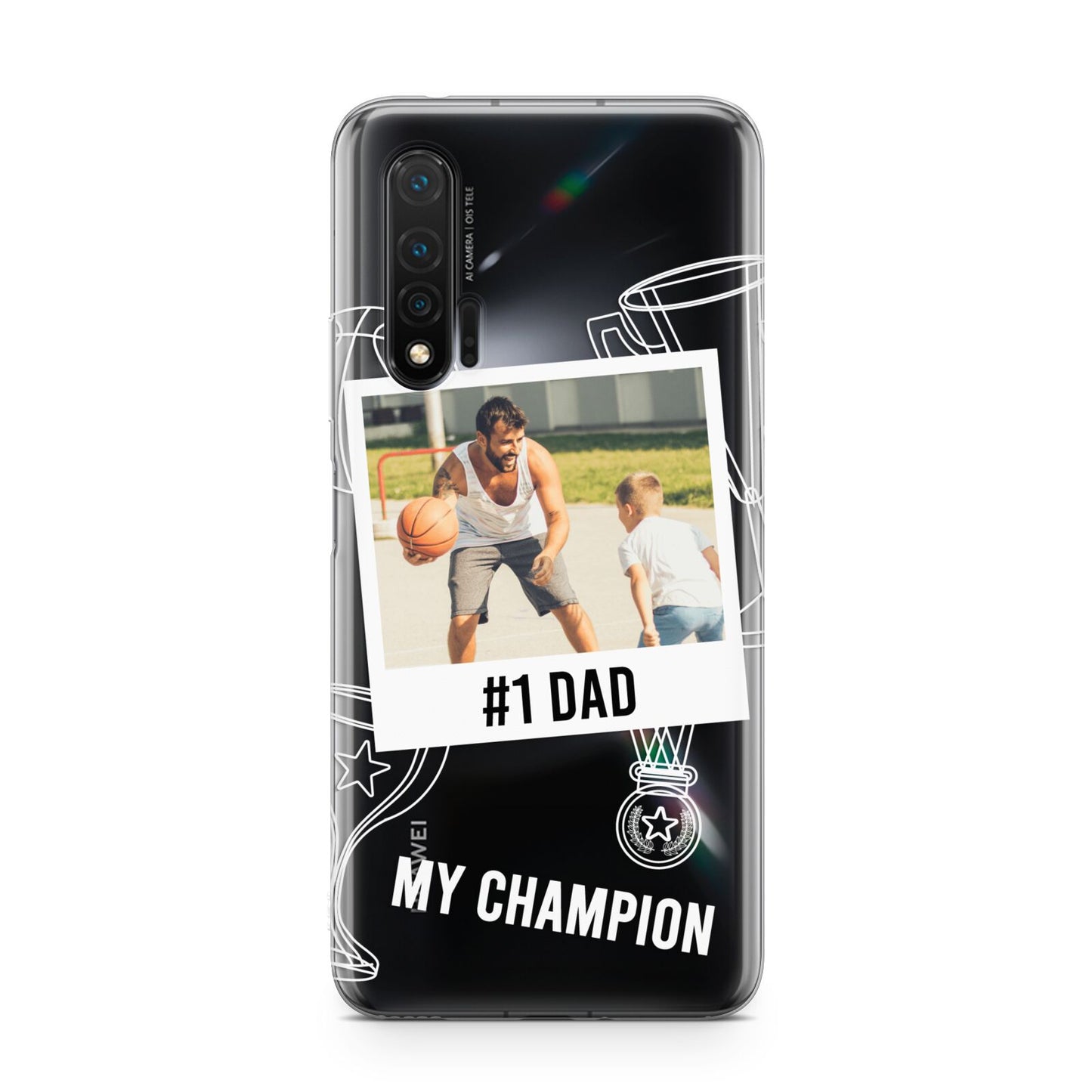 Personalised Number 1 Dad Huawei Nova 6 Phone Case