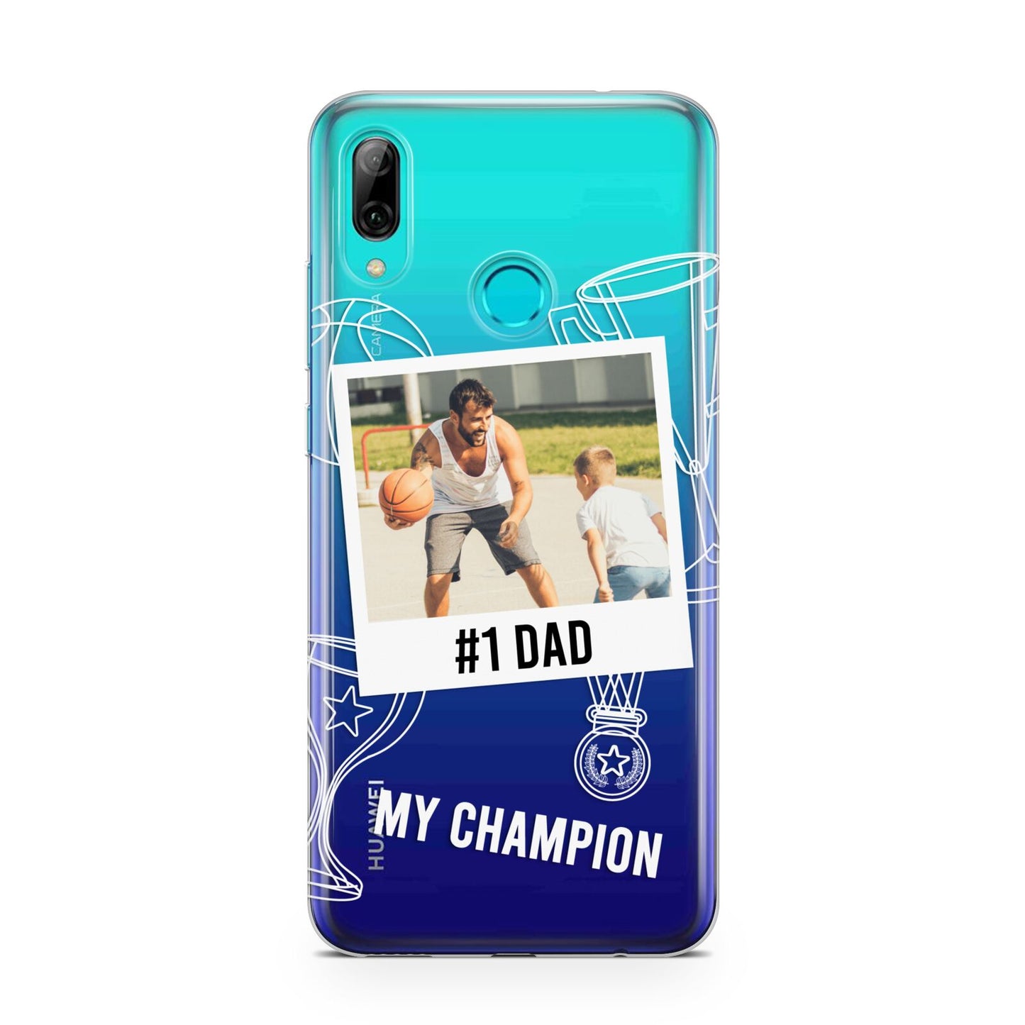 Personalised Number 1 Dad Huawei P Smart 2019 Case