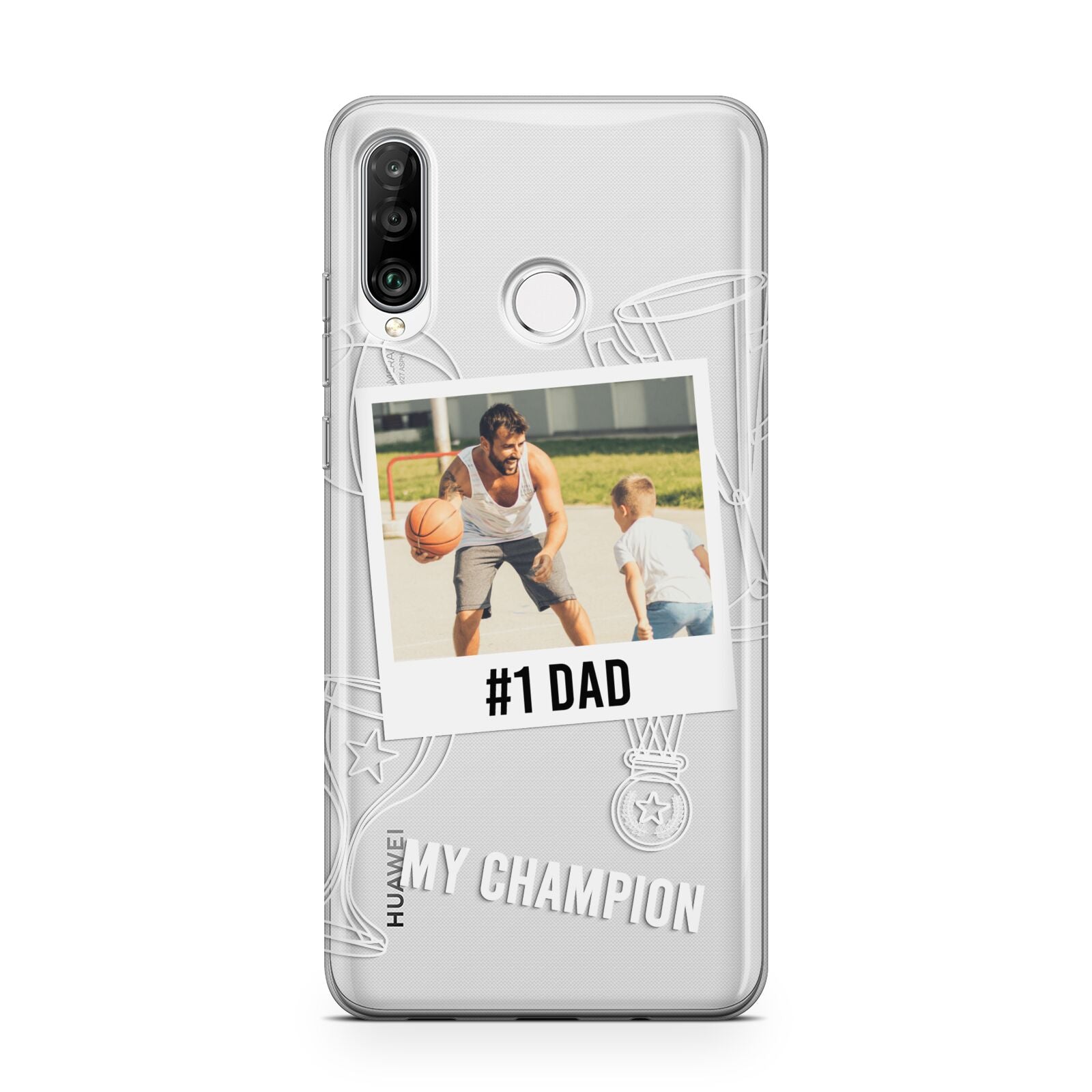 Personalised Number 1 Dad Huawei P30 Lite Phone Case