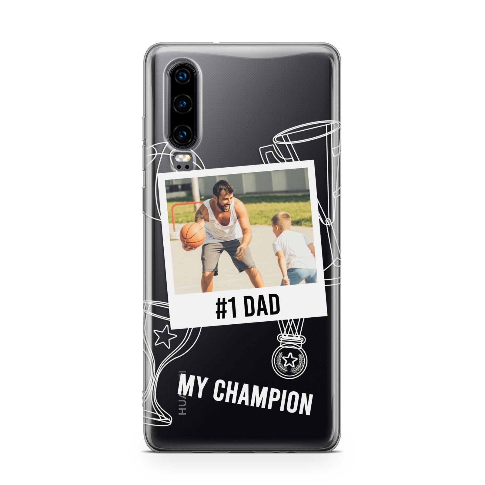 Personalised Number 1 Dad Huawei P30 Phone Case